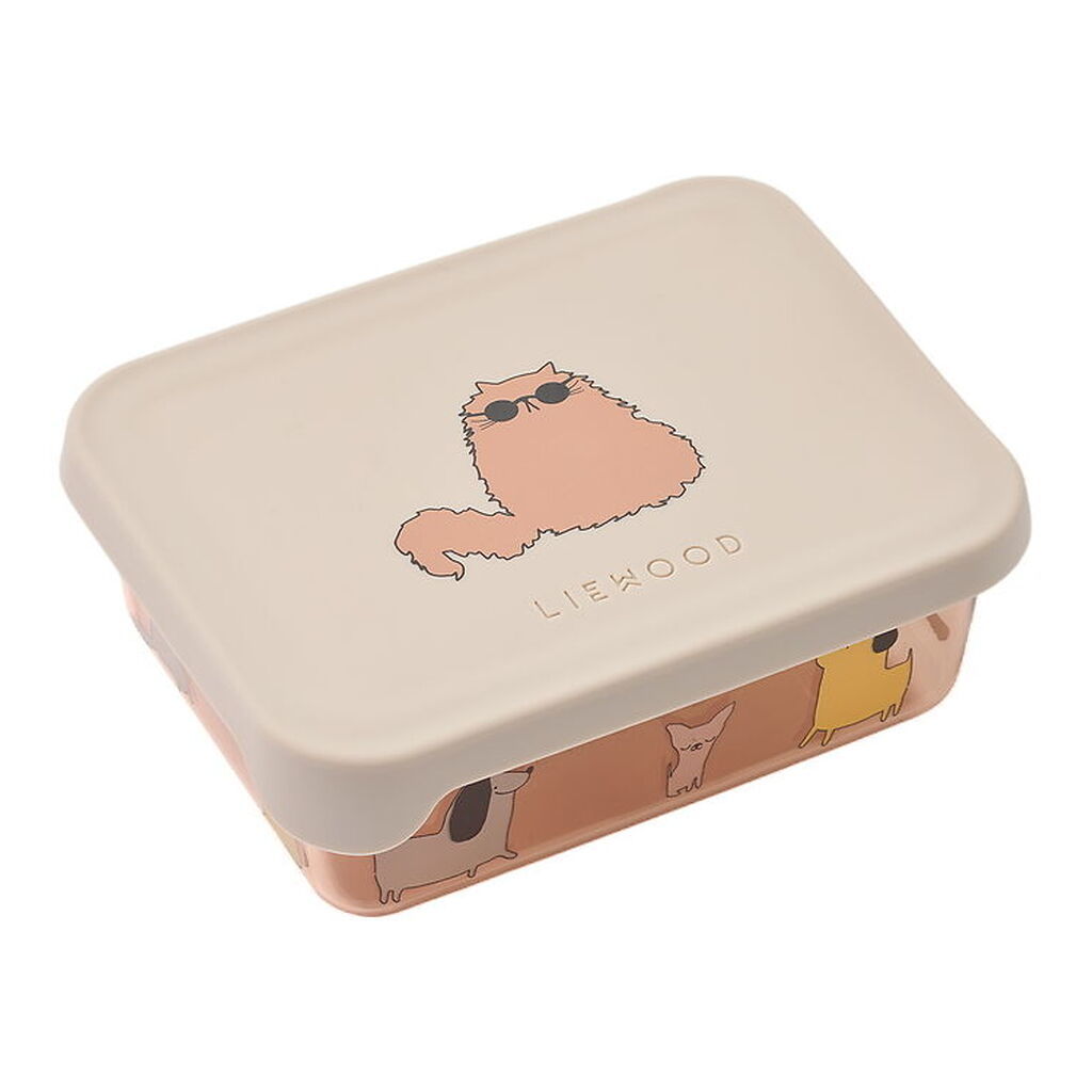 Liewood Snackbox - Ako - Cats and Dogs/Sandy