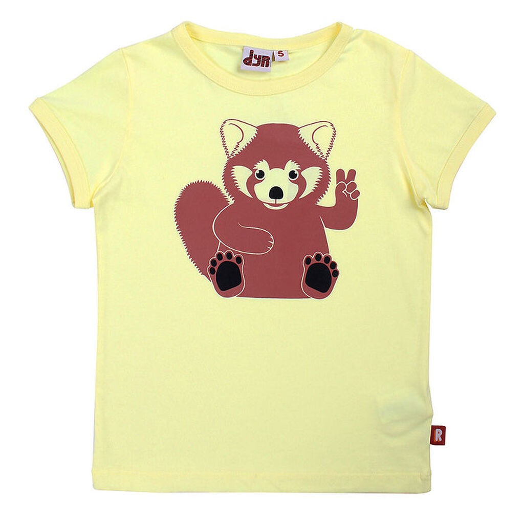 DYR T-shirt - DyrHide - Pastel Yellow Peace Roed Panda
