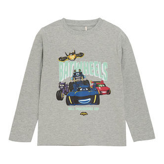 Minymo Bluse - Batwheels - Grey Melange
