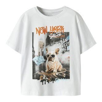 Name it T-shirt - NkmVoto - Bright White/Street Style