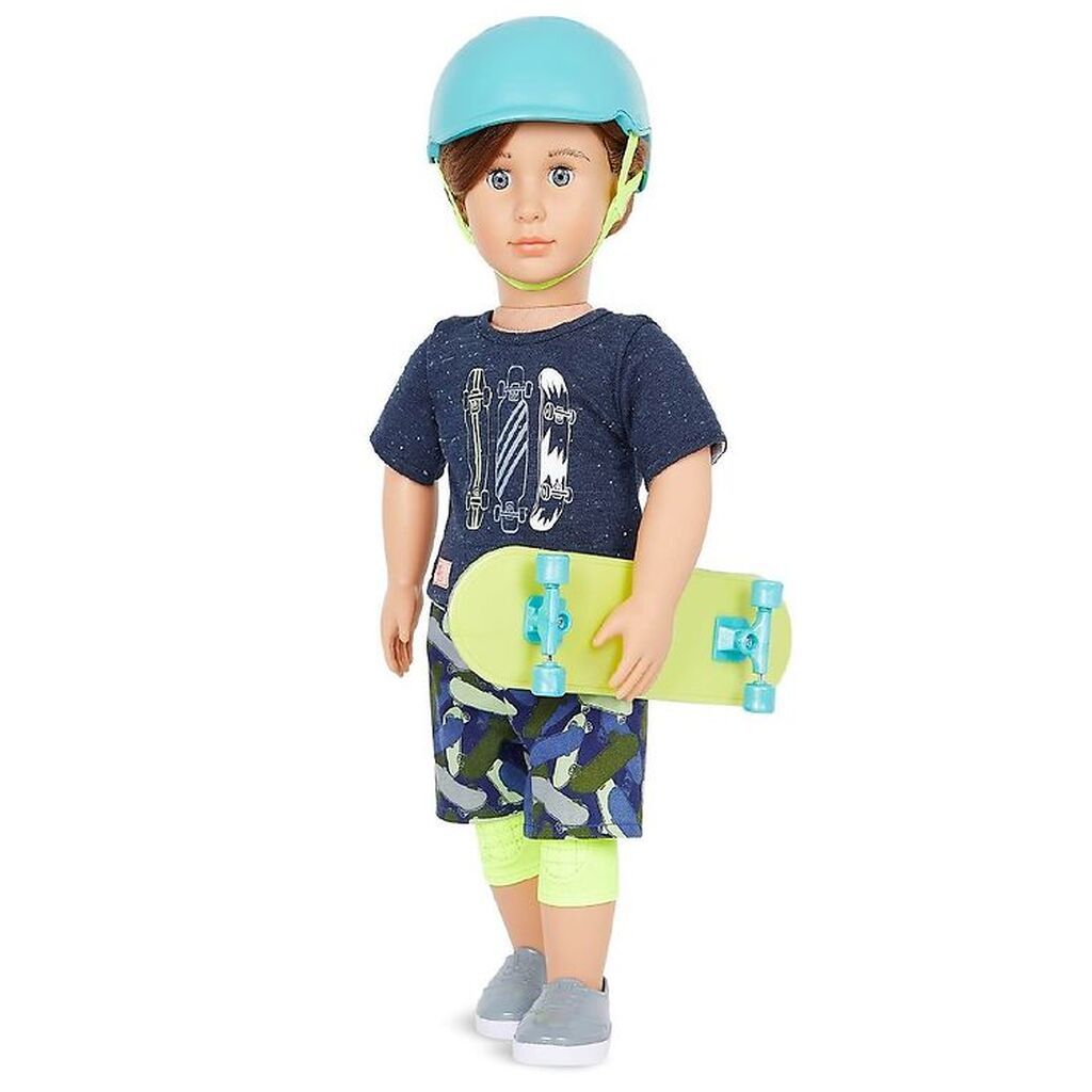 Our Generation Dukke - 46 cm - Theodore m. Skateboard