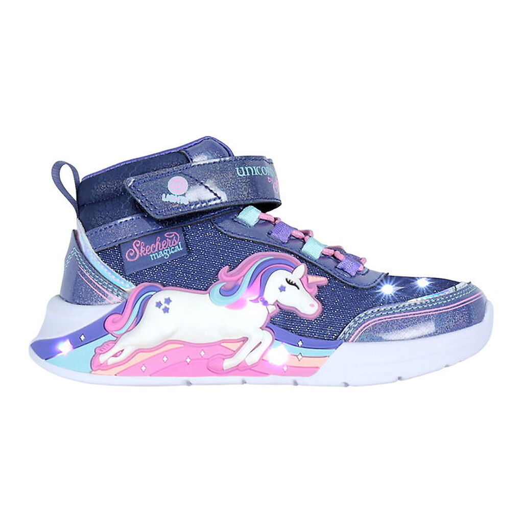 Skechers Støvler m. Lys - Unicorn Chaser - Navy/Multi