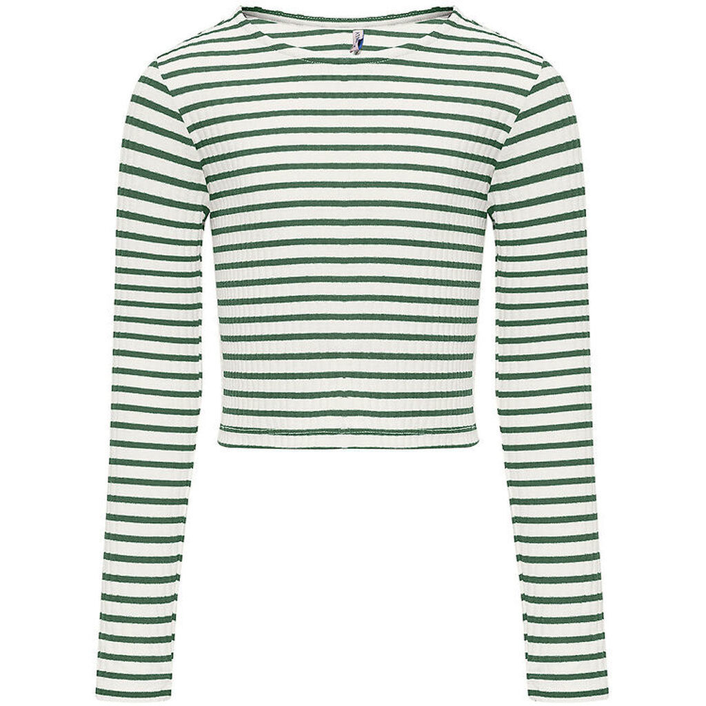Kids Only Bluse - KogNella - Cloud Dancer/Horizontal Hedge Green