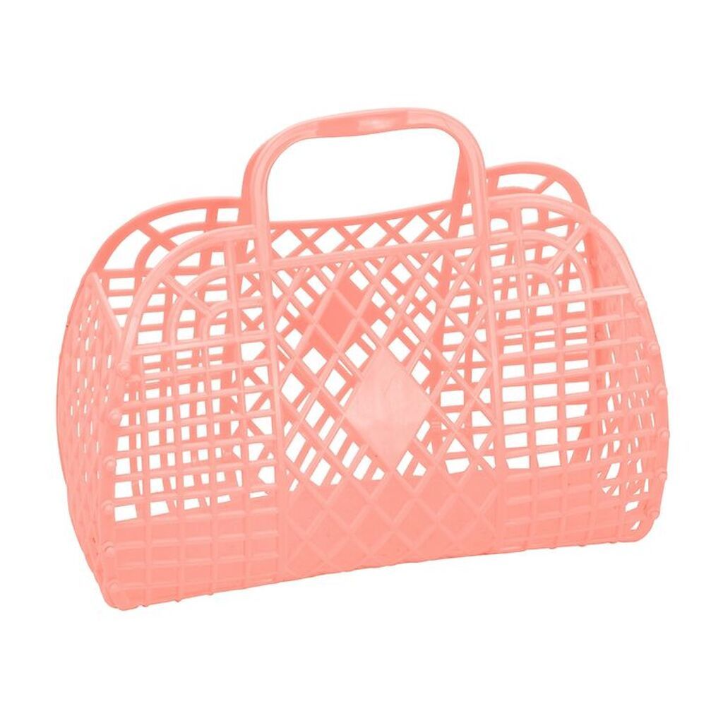 Sun Jellies Lille Foldekurv - Retro - 26x21x12 cm - Peach