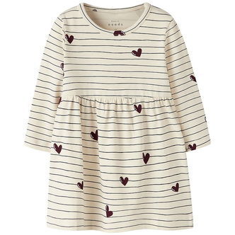 Name It Kjole - NbfVandora - Summer Sand/Stripes And Hearts