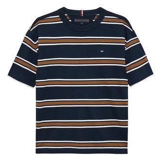 Tommy Hilfiger T-shirt - Cotton Stripe - Navy Multi Stripe