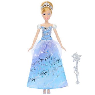 Disney Princess Dukke m. Lyd/Lys - 30 cm - Askepot