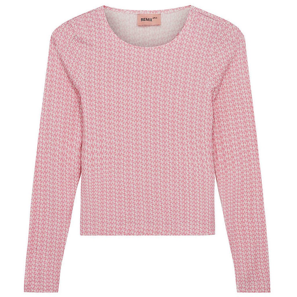 Designers Remix Bluse - Bambus - Jenna Slim - Pink/Logo Print