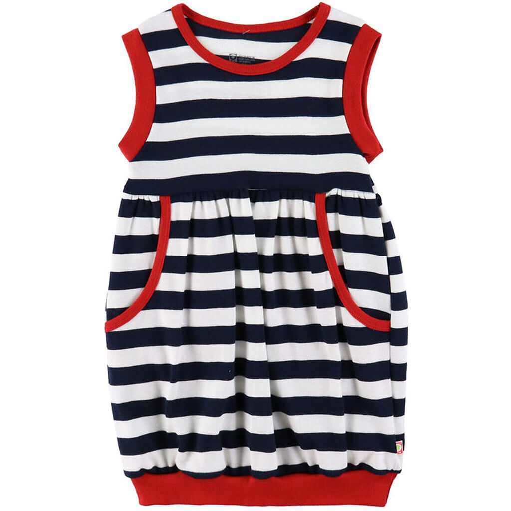 Katvig Kjole - Navy/Hvidstribet