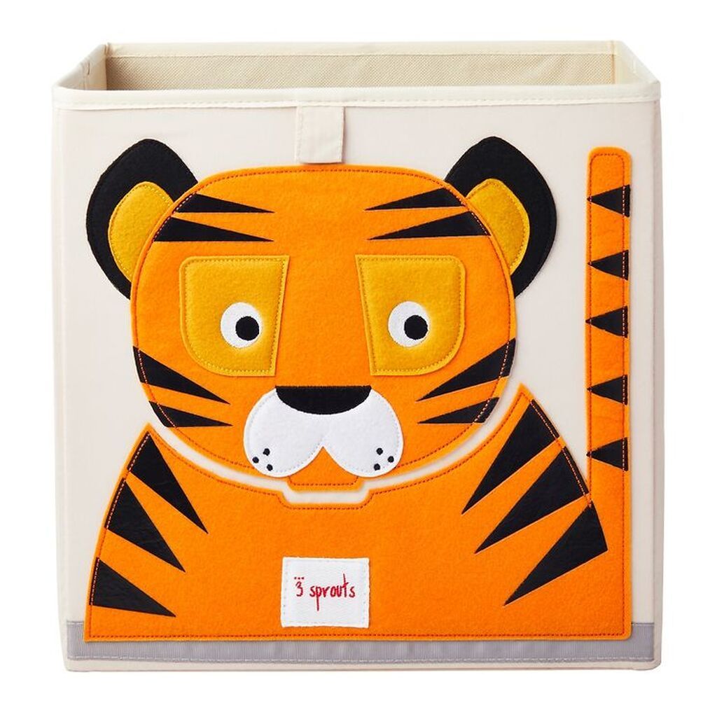 3 Sprouts Opbevaringskasse - 33x33x33 - Tiger