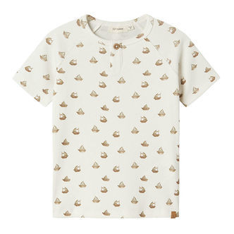 Lil Atelier T-shirt - Rib - NmmLavo - Coconut Milk m. Både