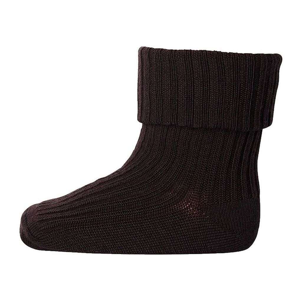 MP Strømper - Rib - Dark Brown