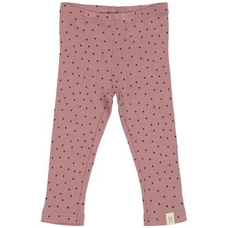 Petit Piao Leggings - Rib - Modal - Nostalgic Rose/Coffee Bean