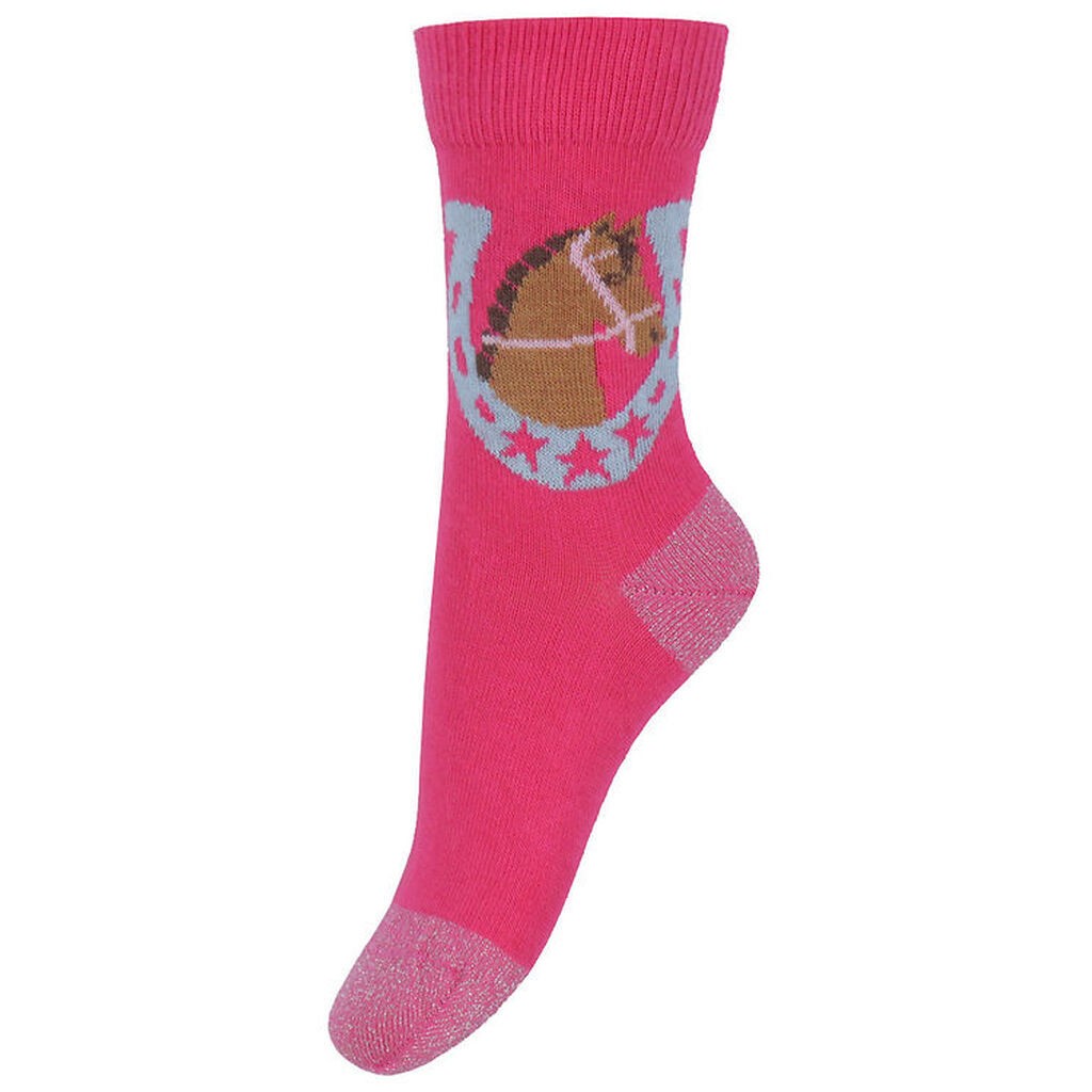 Melton Strømper - Fandango Pink m. Hest