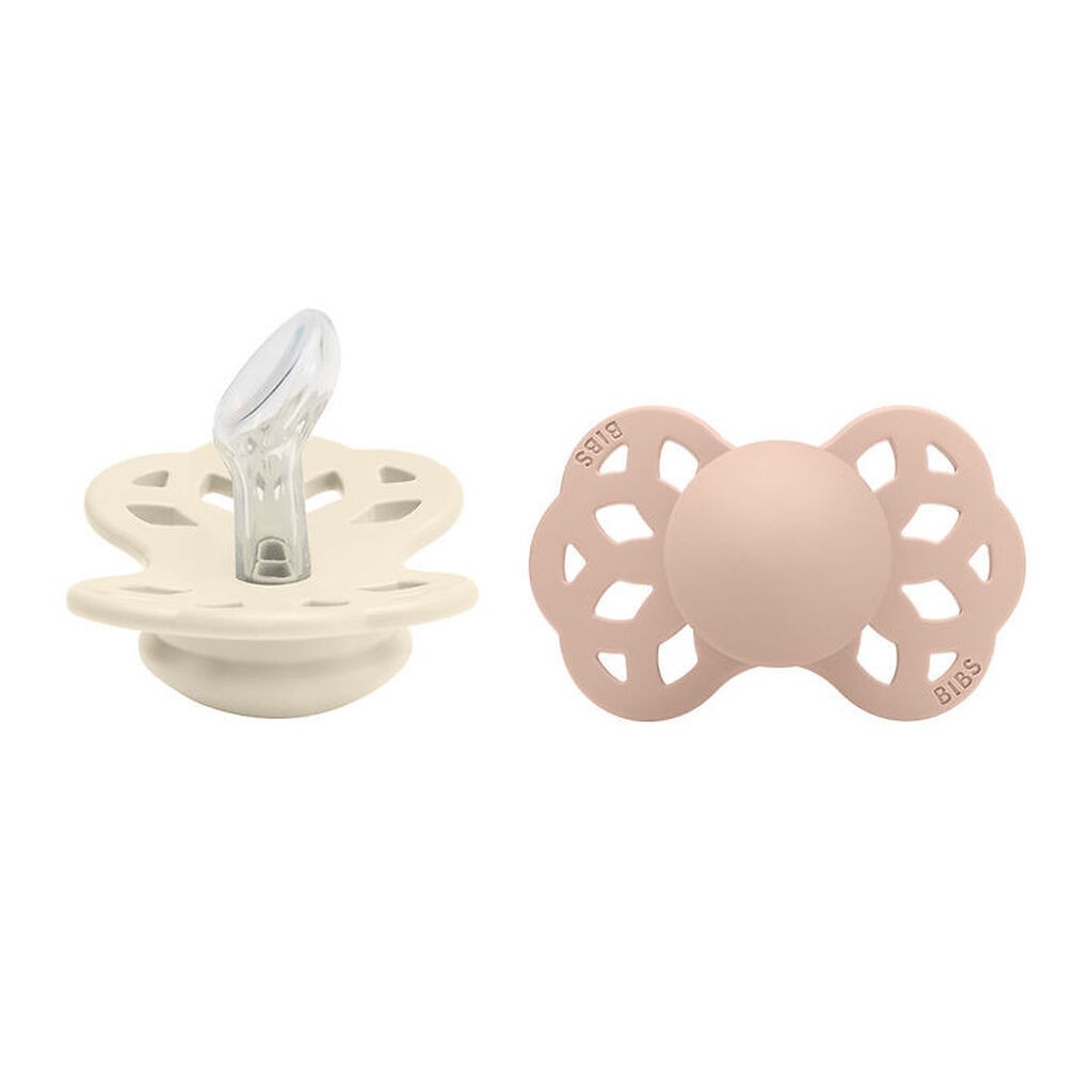 BIBS Infinity Sutter - 2-pak - Str. 1 - Anatomisk - Ivory/Blush