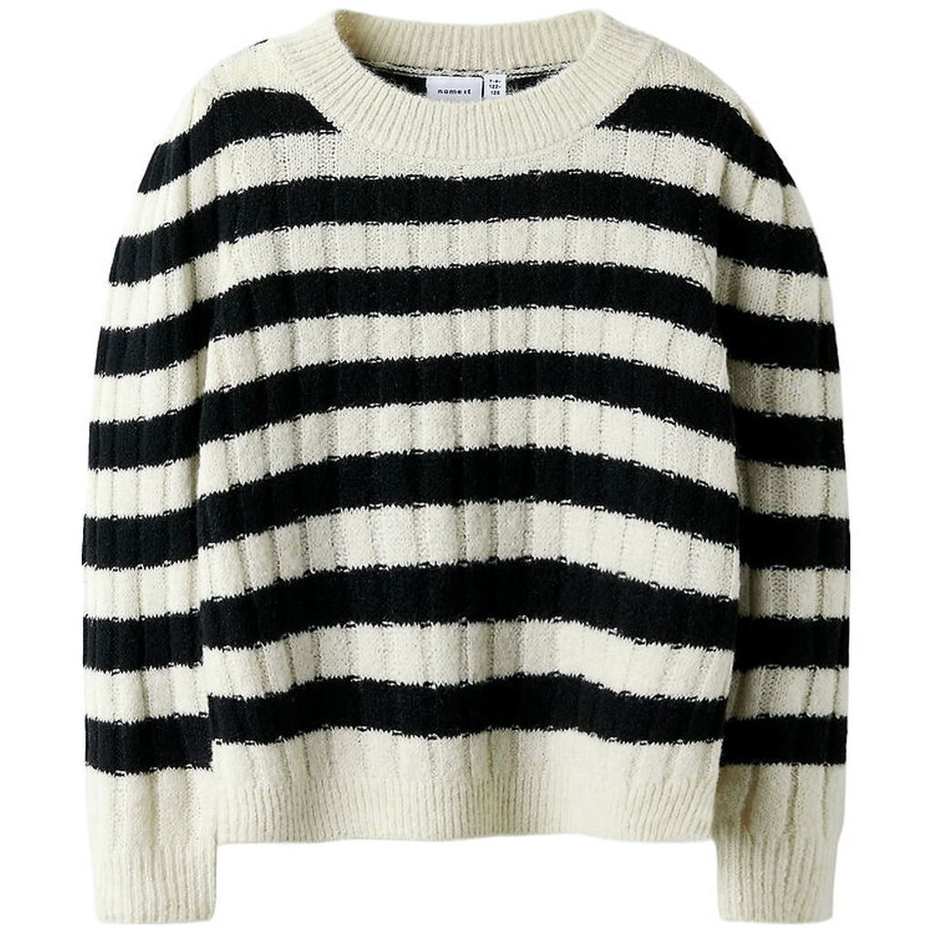 Name It Bluse - Strik - NkfDitte - Buttercream/Black