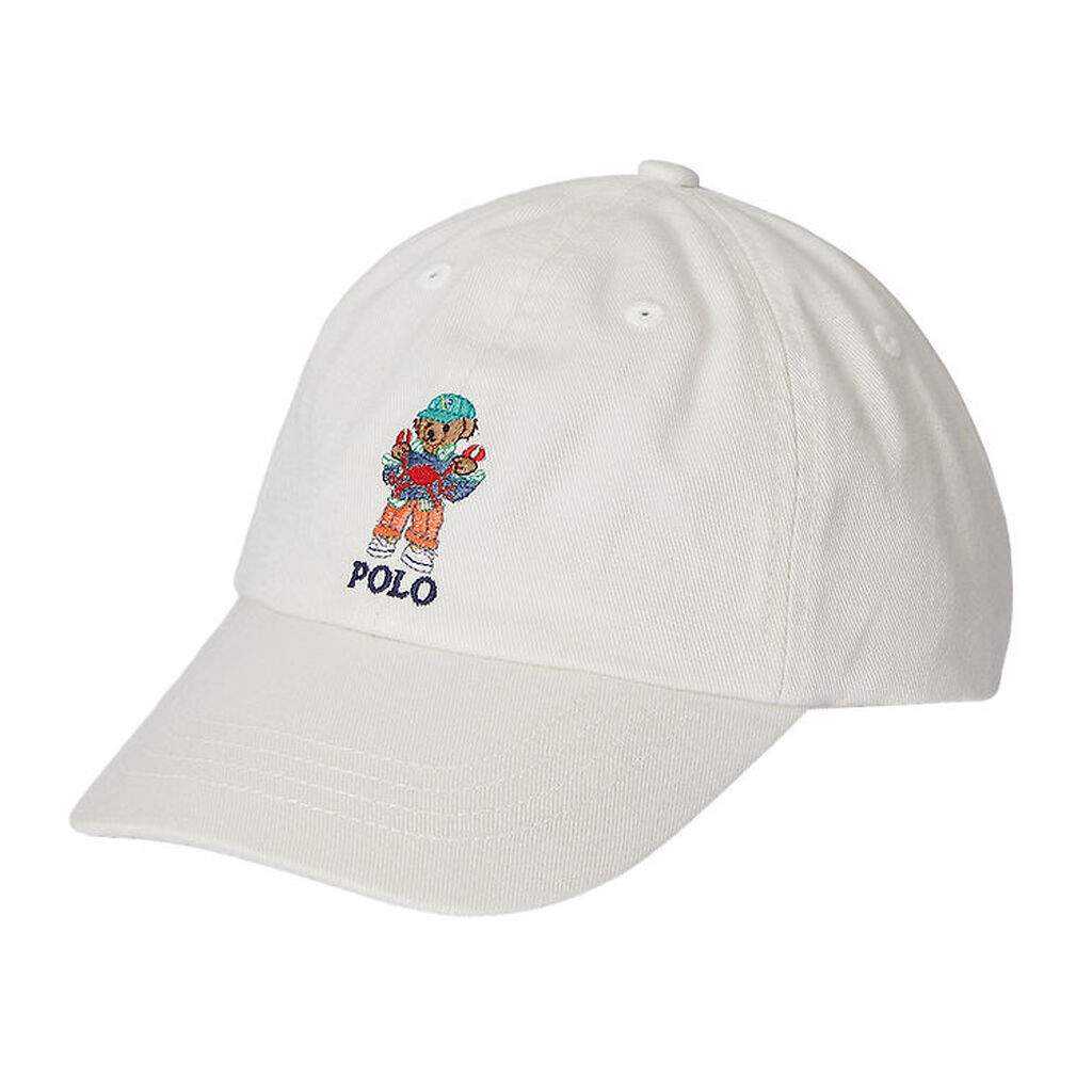 Polo Ralph Lauren Kasket - Sport - Hvid m. Bamse