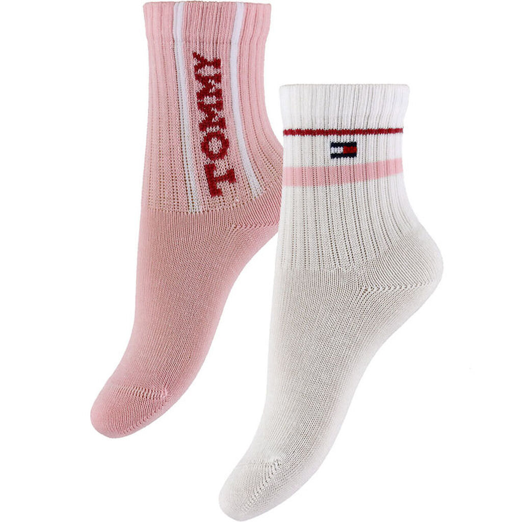 Tommy Hilfiger Strømper - 2-pak - Rosa/Hvid