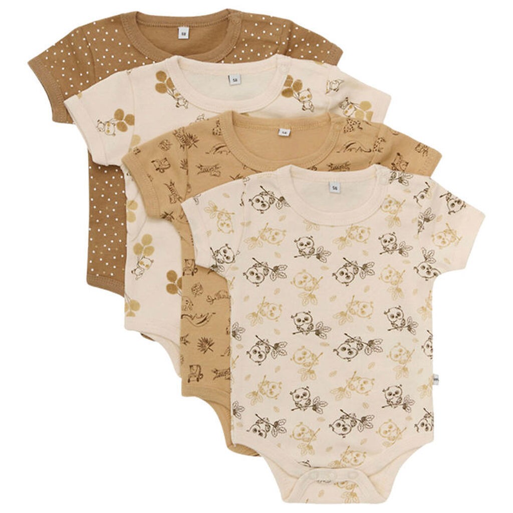 Pippi Baby Bodyer k/æ - 4-pak - Whitecap Grey