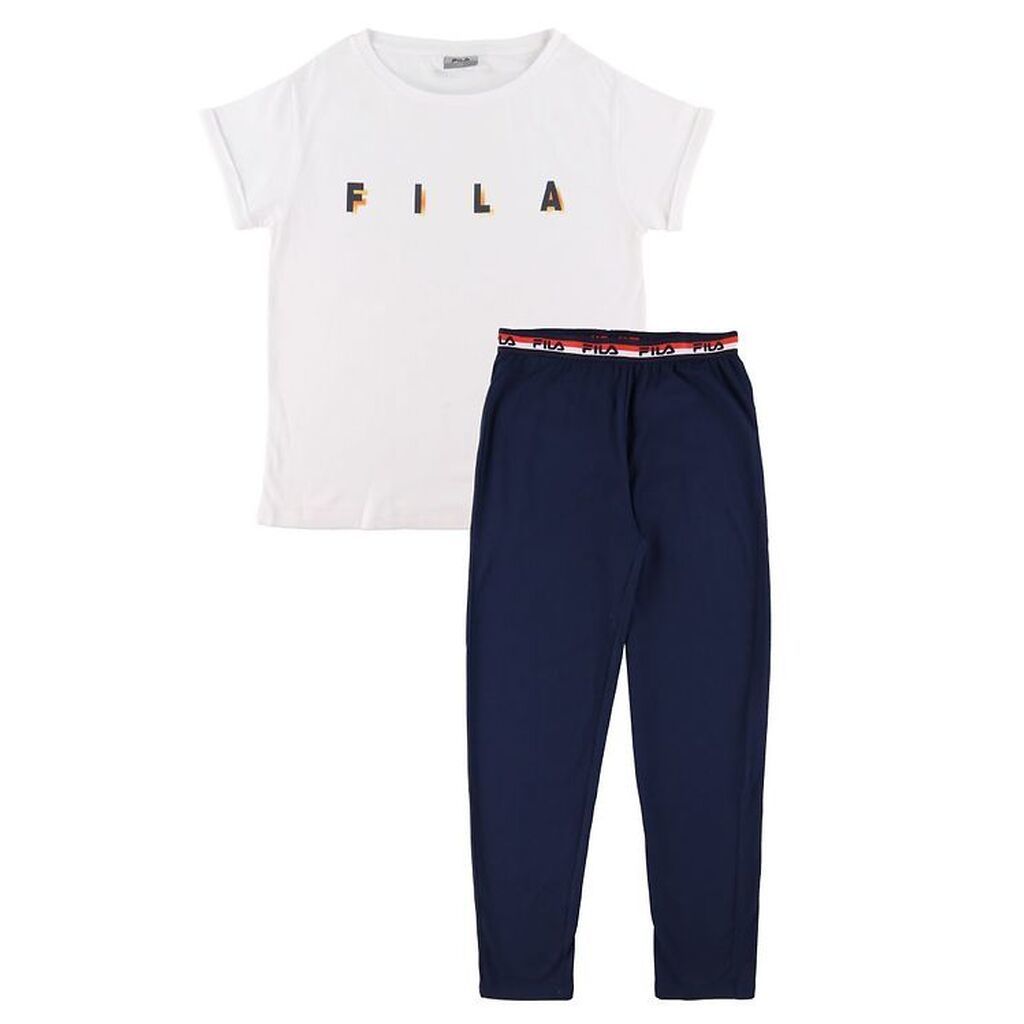 Fila Nattøj - Hvid/Navy m. Logo
