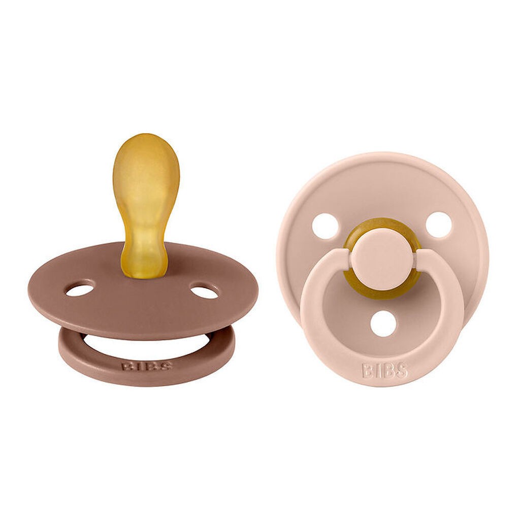 BIBS Colour Sutter - 2-pak - Str. 2 - Symmetrisk - Blush/Woodchu