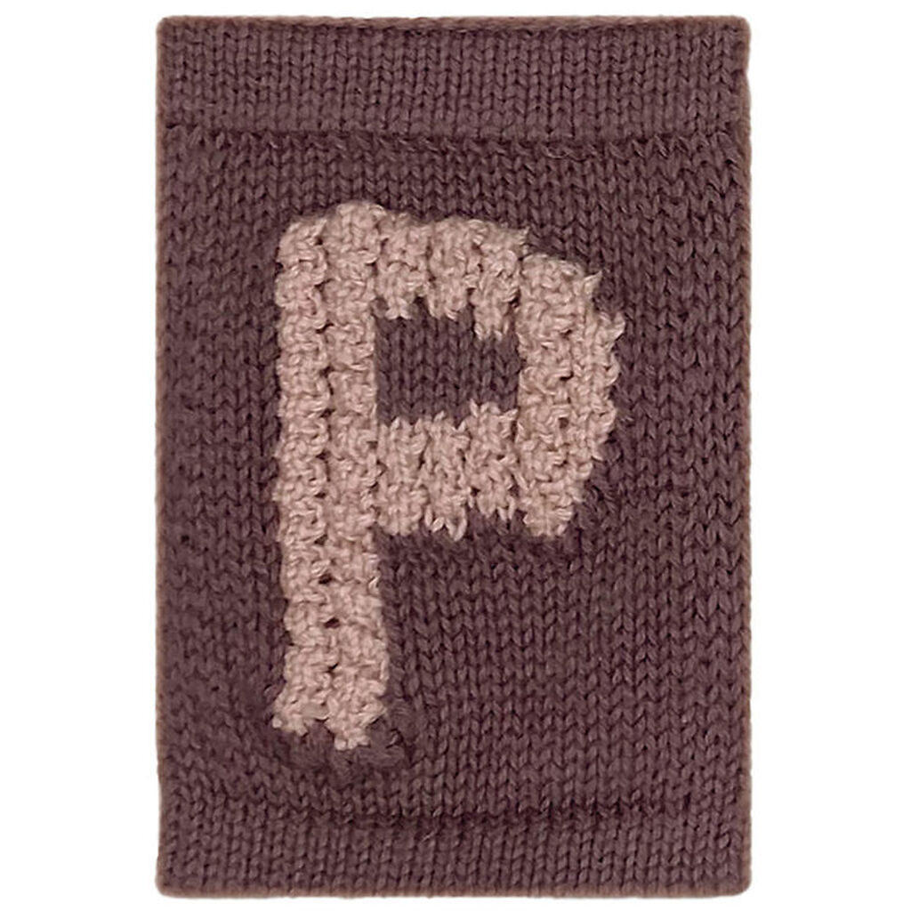 Smallstuff Strikket Bogstav - P - Rosa Alfabet