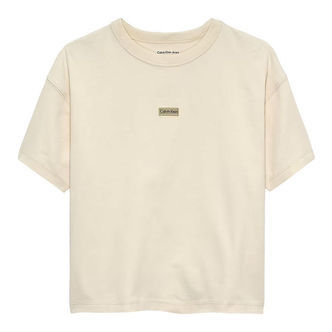 Calvin Klein T-shirt - Folded Logo Label - White Gray