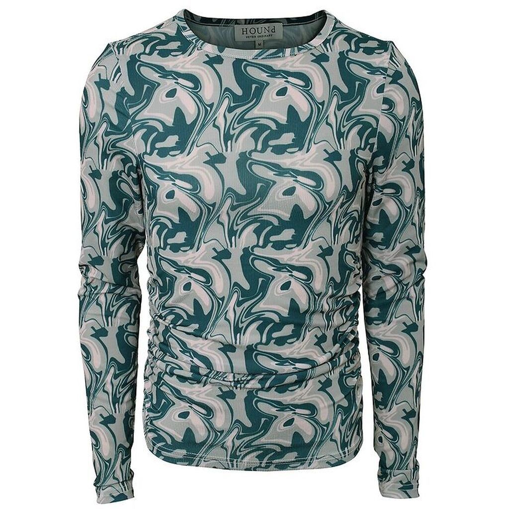 Hound Bluse - Graphic Top - Olive Mix