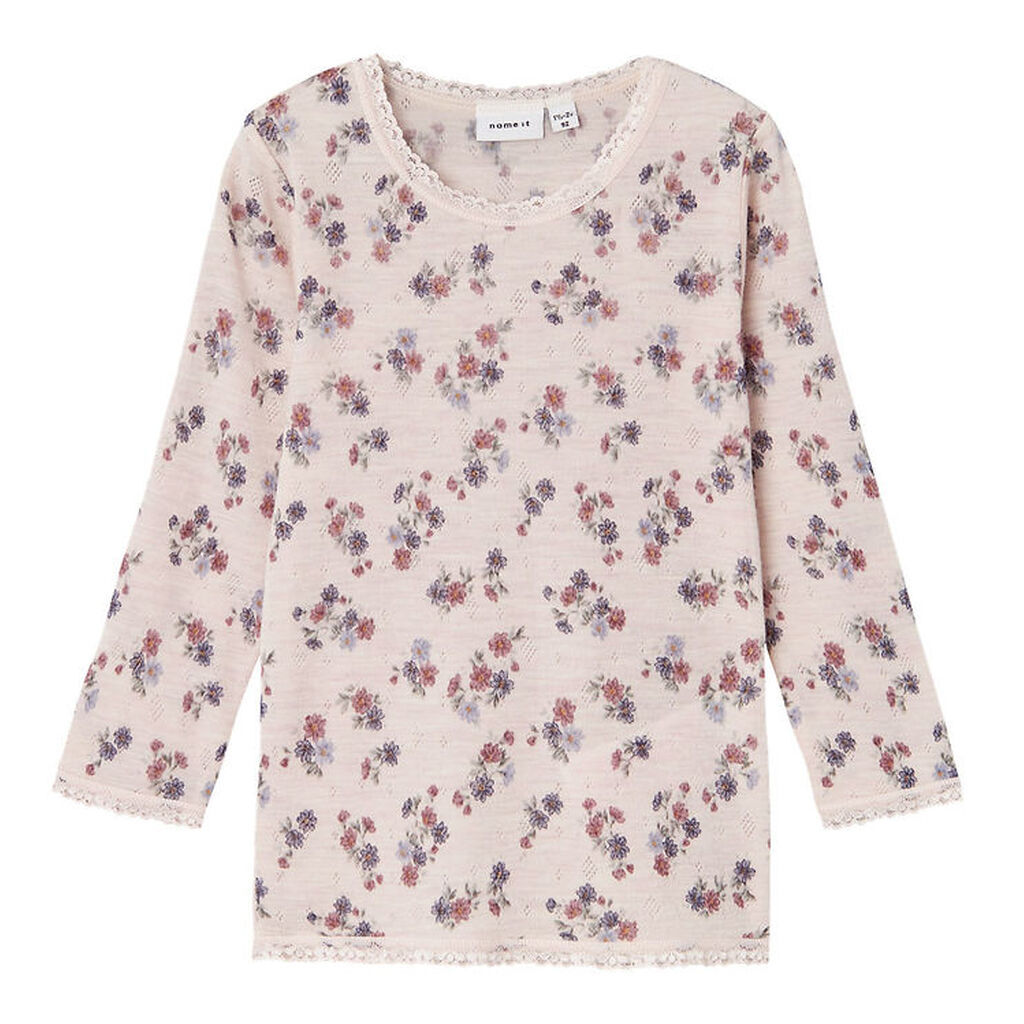 Name It Bluse - Uld - NmfWang - Noos - Lilac Ash/AOP