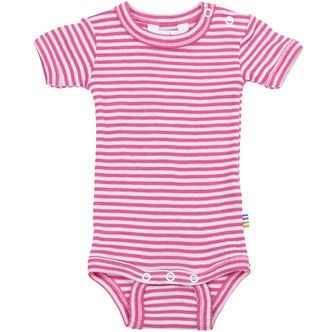 Joha Body k/æ - Rib - Uld/Silke - Off White/Pink