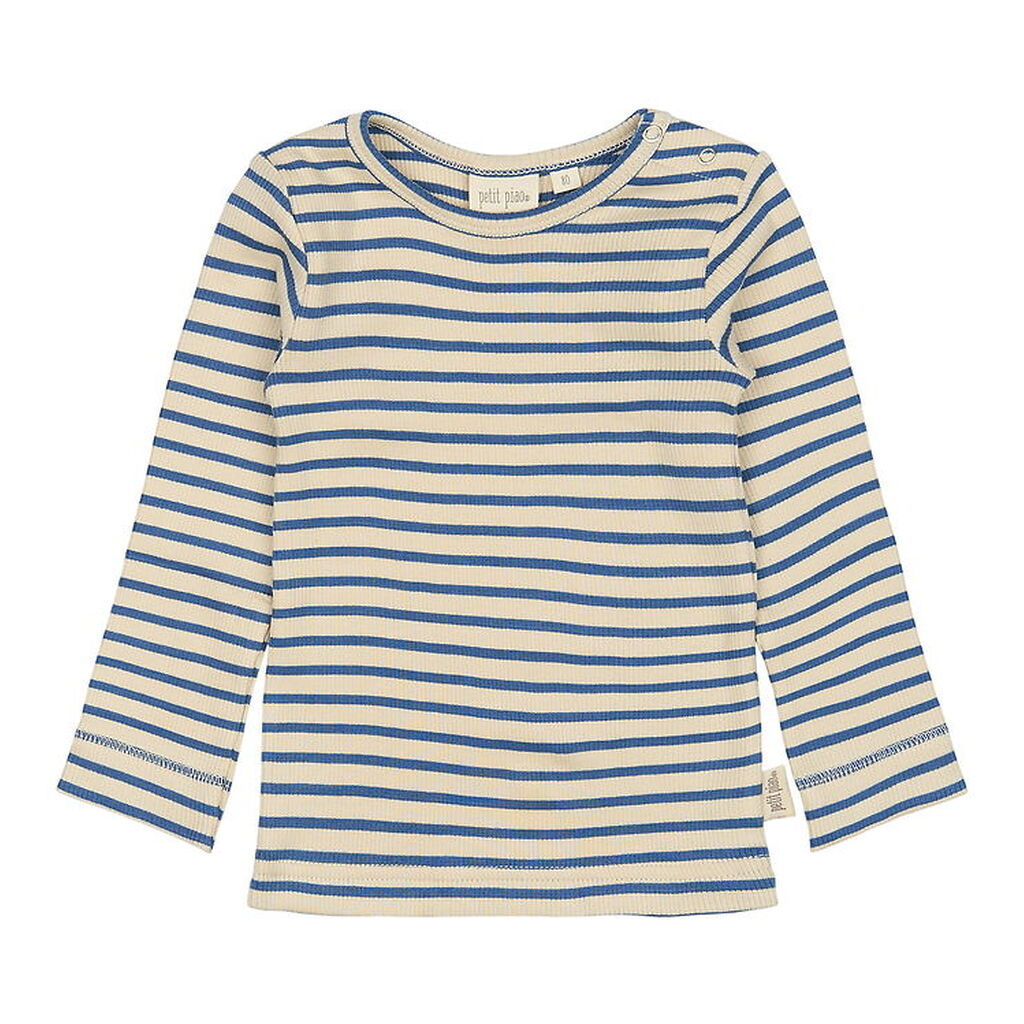 Petit Piao Bluse - Rib - Modal - True Navy/Off White