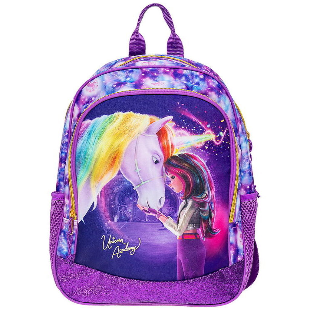 Unicorn Academy Rygsæk - Medium - 10 L - Lilla/Glitter
