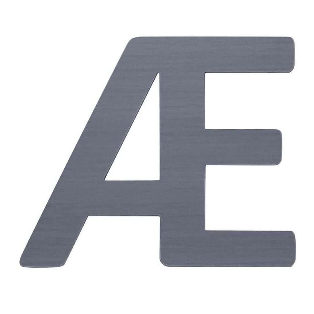 Sebra Træbogstaver - Æ - Grå