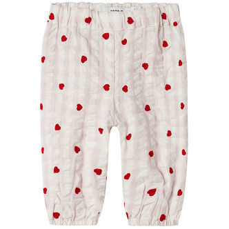 Name It Bukser - NbfFisina - Light Lilac m. Hjerter