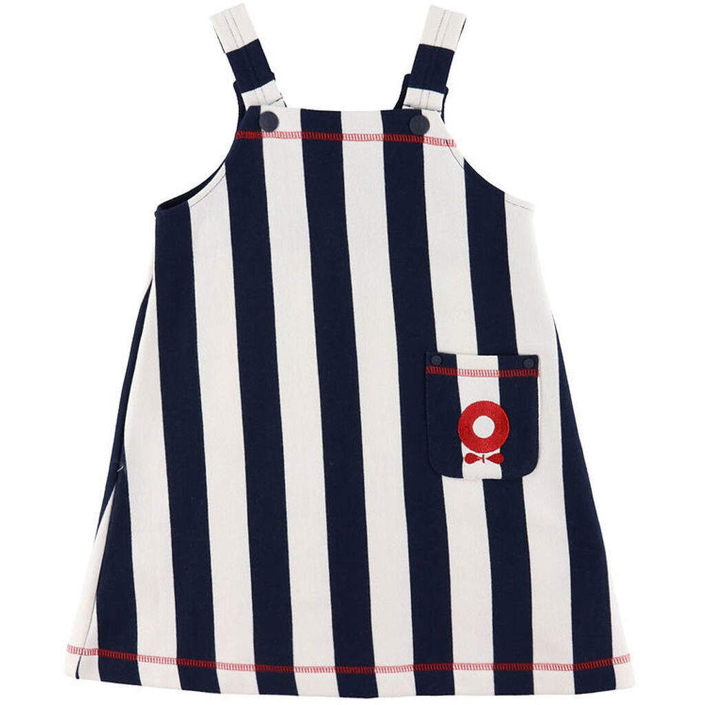 Katvig Kjole - Navy/Hvidstribet