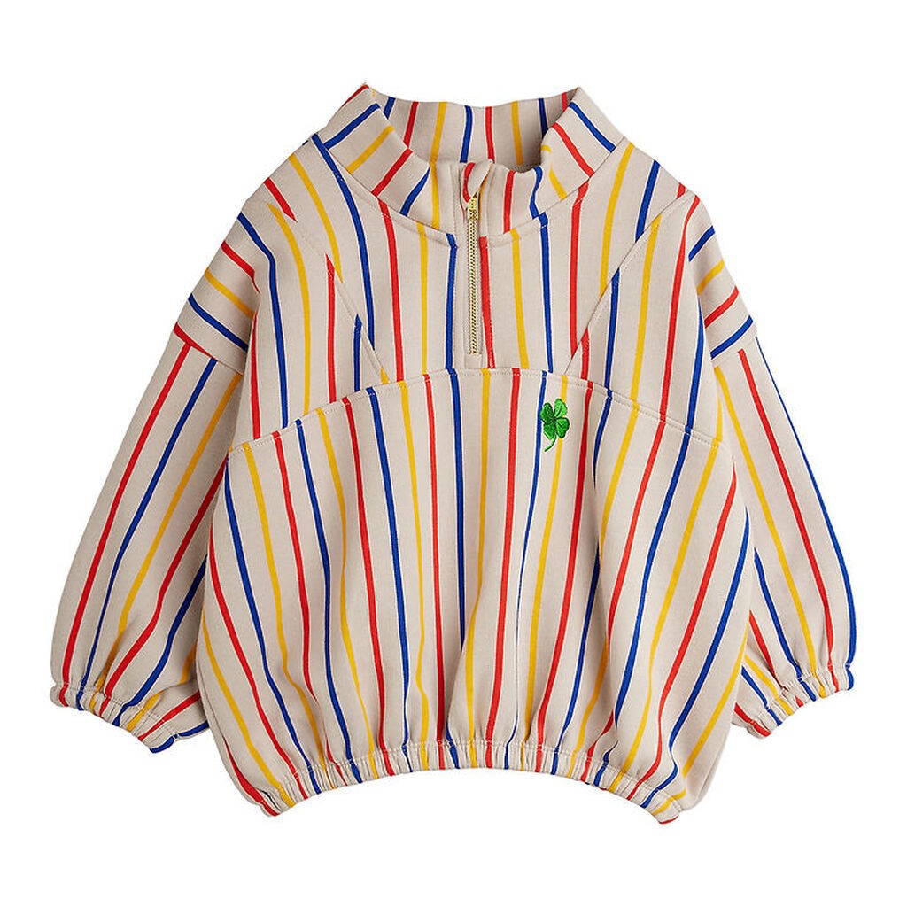 Mini Rodini Sweatshirt - Clover - Grå m. Striber