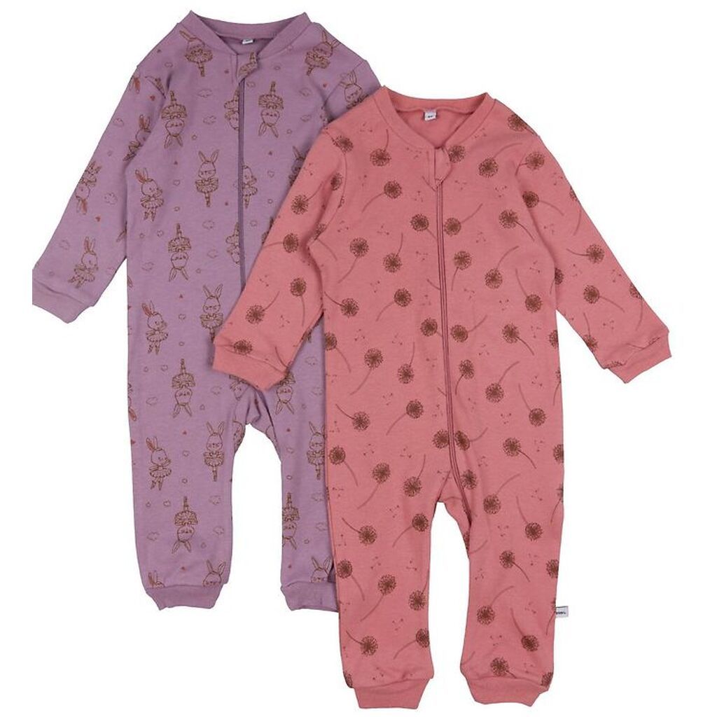 Pippi Baby Heldragter - Natdragter - 2-pak - Dusty Rose