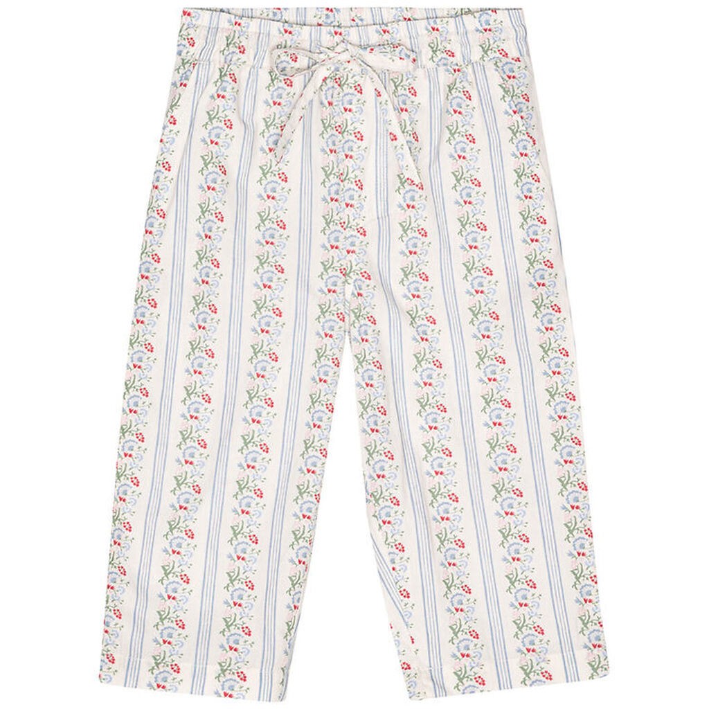 Flöss Bukser - Abigail - Soft White/Bright Blue
