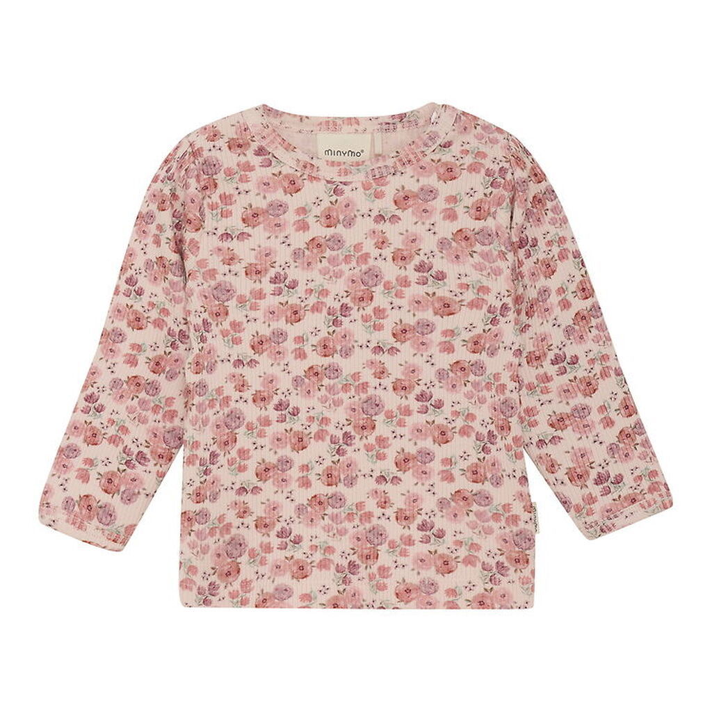 Minymo Bluse - Rib - Peach Whip