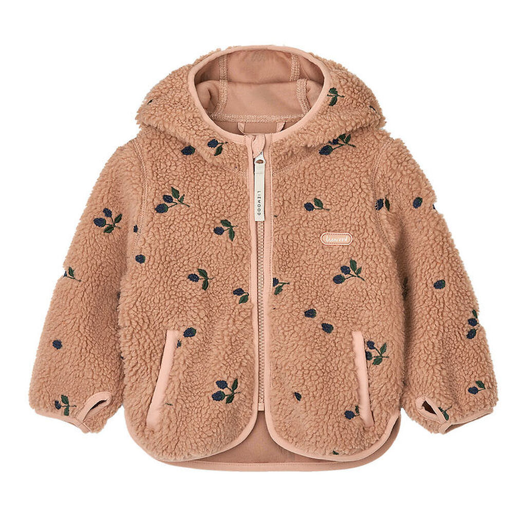 Liewood Fleecejakke - Mara - Berry/Pale Tuscany/Embroidery