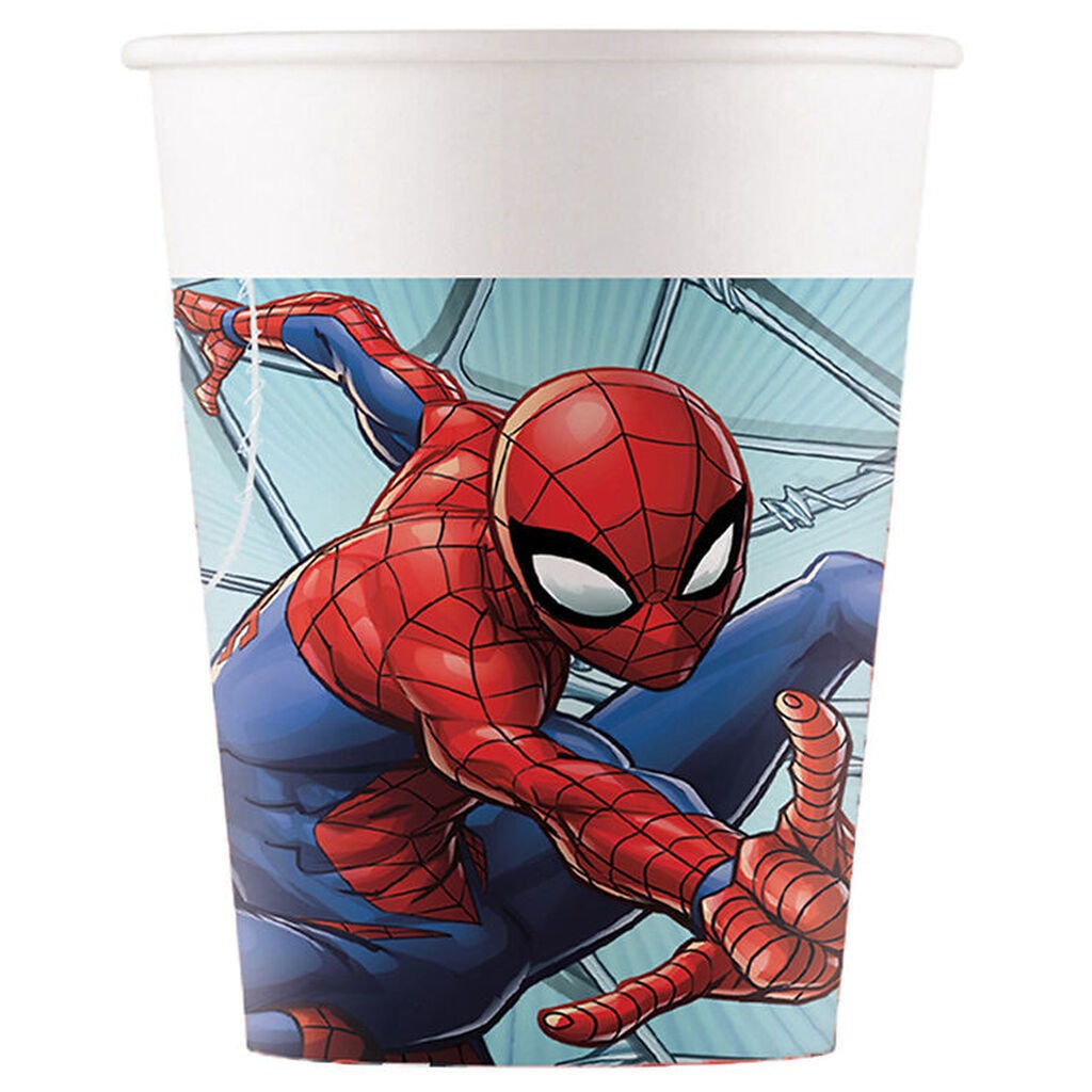 Decorata Party Papkrus - 8-pak - 200 ml - Spider-Man Crime Fight