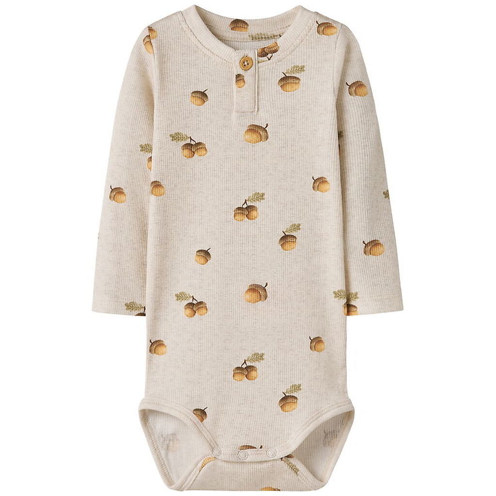 Name It Body l/æ - Rib - NbmOlyan - Peyote Melange m. Agern