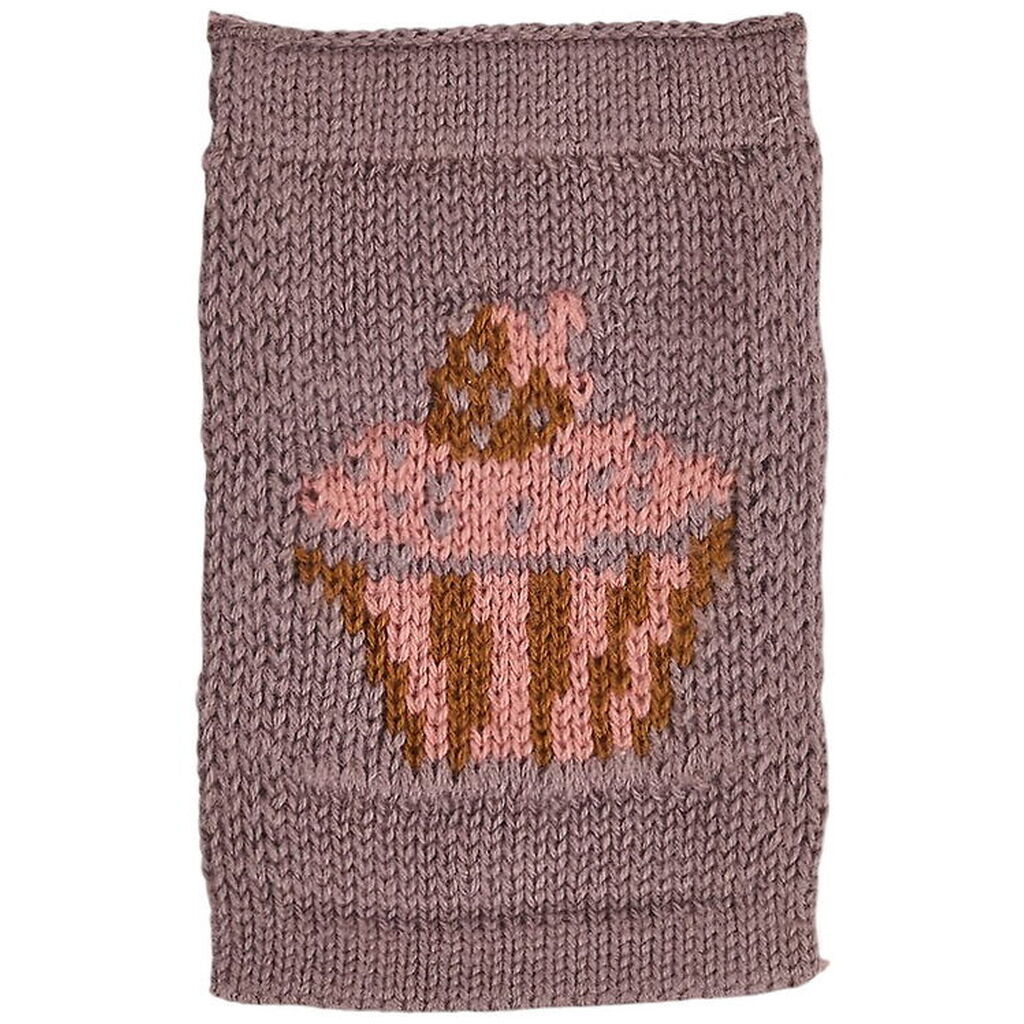 Smallstuff Strikket Flag - Fødselsdagskage - Rosa Motiv