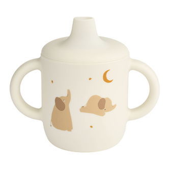 Liewood Kop m. Tud - Neil Sippy Cup - Silikone - Elephant/Creme
