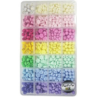 Pearl N Fun Perler - Smykkesæt - Smiley/Blomster/Hjerter/rund