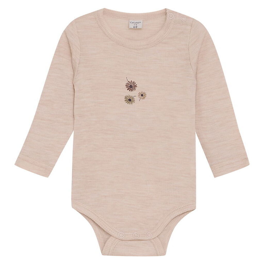 CeLaVi Body l/æ - Uld - Rose Dust m. Print
