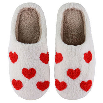 By Stær Hjemmesko - Slippers - Små Hjerter - Rød