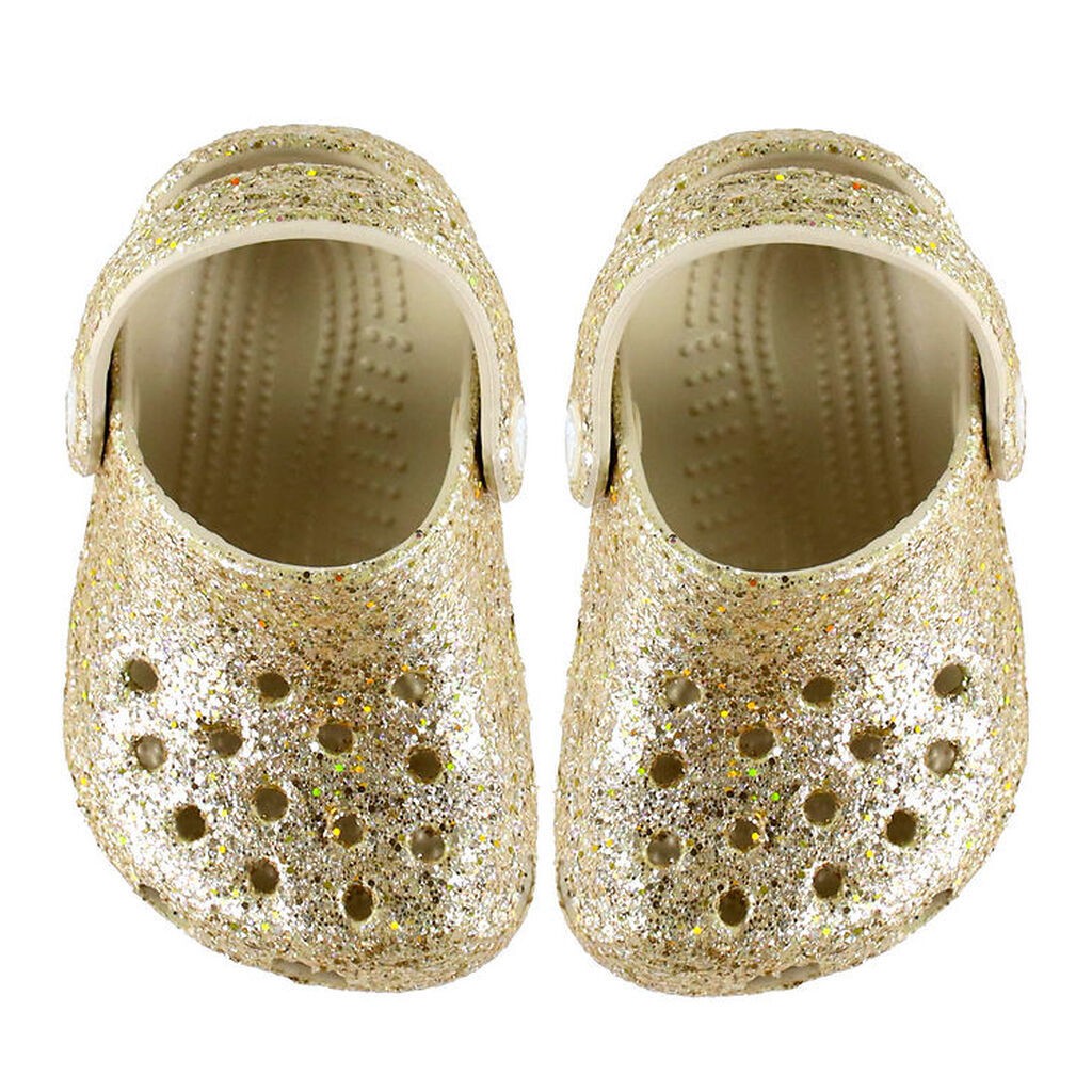 Crocs Sandaler - Littles Chunky Glitter - Sandstone