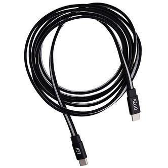 Design Letters Opladerkabel - Android/Apple - USB-C - Sort/Hvid