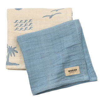 Wheat Stofbleer - 2-pak - Kaya - Faded Denim